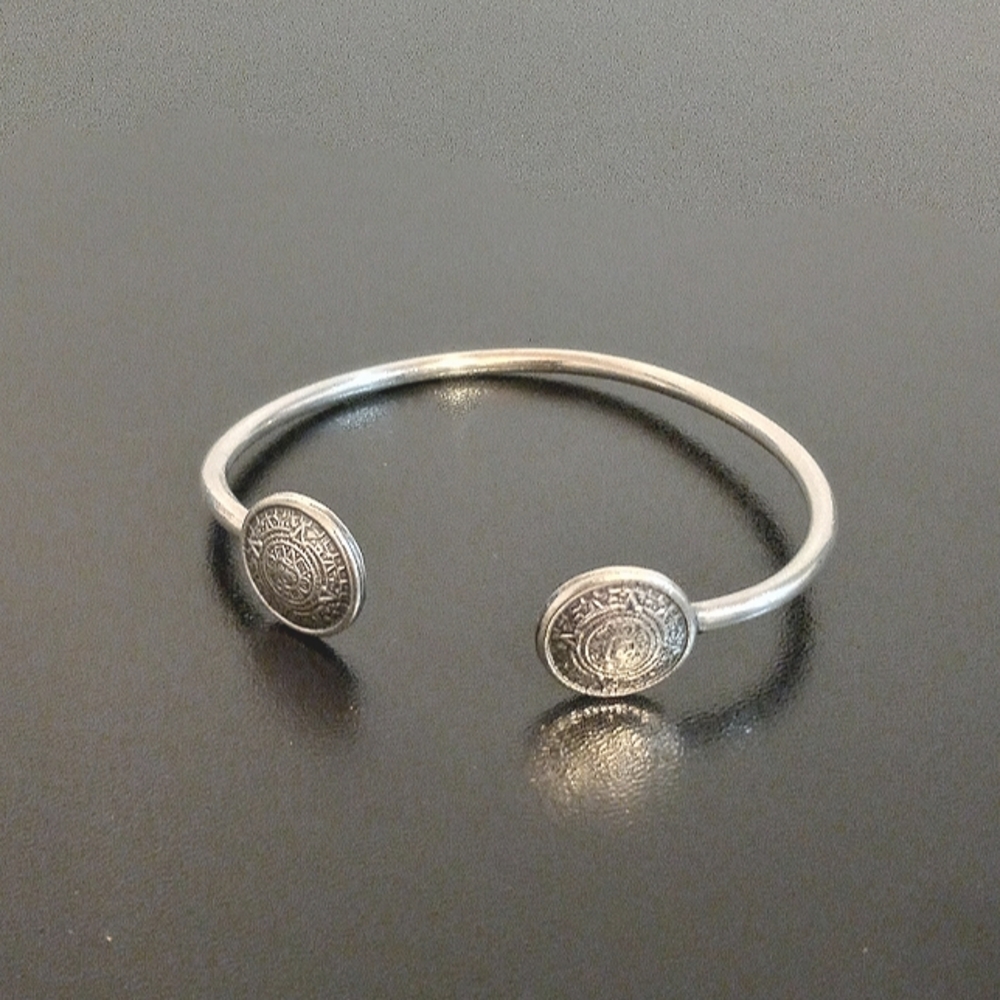 Sterling Aztec calender cuff - Picture 3 of 15